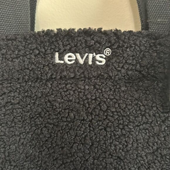 NWT Levi’s Sherpa Tote Bag Black - Picture 2 of 8